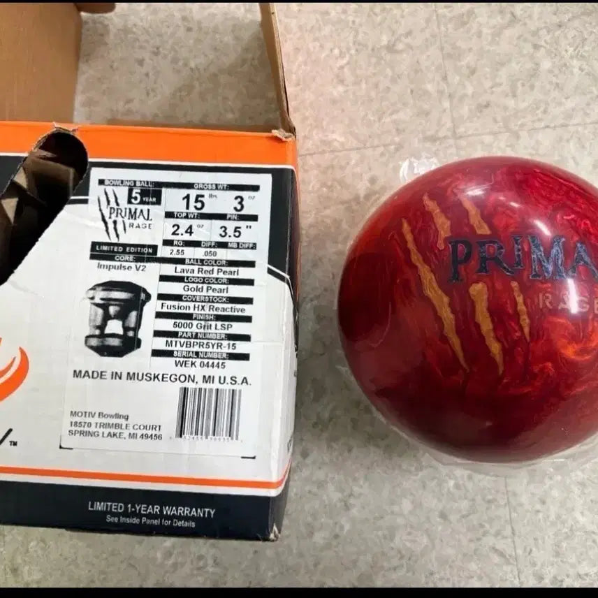 [BUNJANG] Motiv Primal Rage 15lb Bowling Ball / 모티브 볼링공 프라이멀 레이지 15파운드