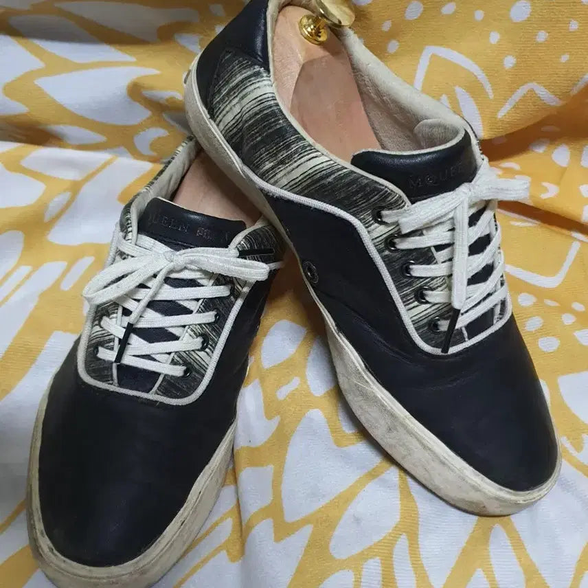 [BUNJANG] Alexander McQueen x Puma Collaboration Leather Sneakers / 알렉산더 맥퀸 푸마 콜라보 260