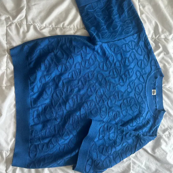[BUNJANG] Hermès Chane D'Ancre Short Sleeve Knit / 에르메스 샹달 반팔 니트 36