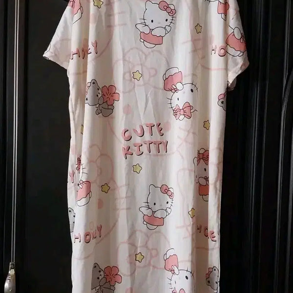 [BUNJANG] Hello Kitty Pajama Dress Pink / 헬로키티 잠옷 원피스 핑크