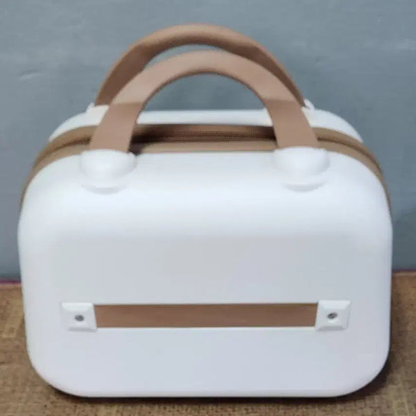 [BUNJANG] White Beige Cosmetic Bag / 화이트 베이지 화장품 백