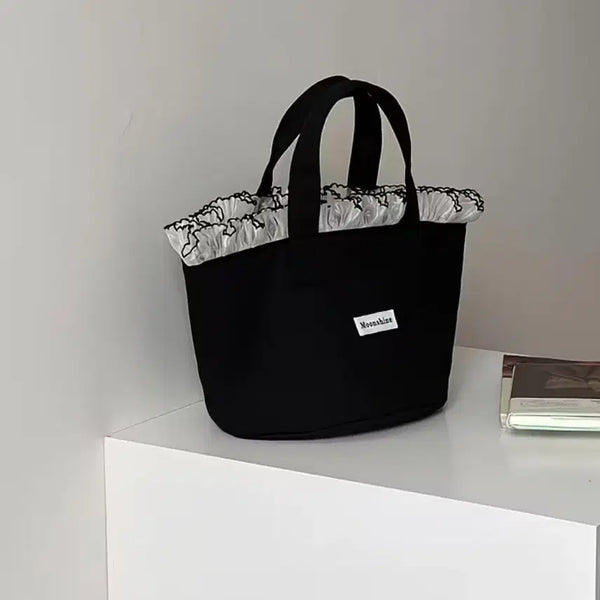 [BUNJANG] Gathered Tote Bag Black / 셔링 토트백 블랙(새상품)