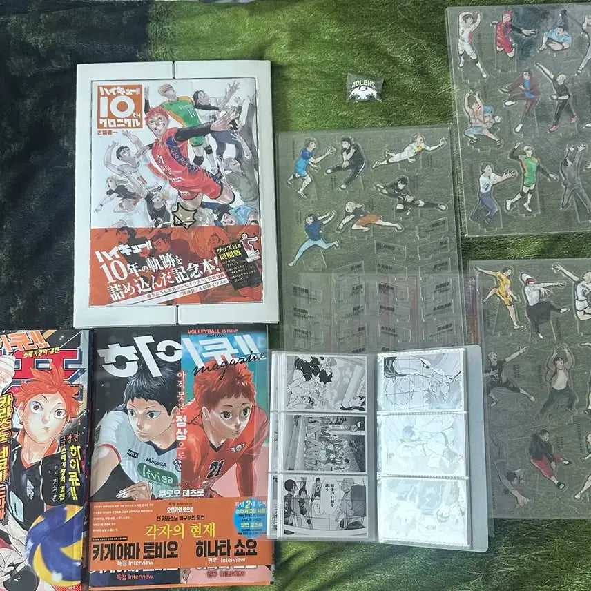 [BUNJANG] Haikyuu!! 10th Anniversary Chronicle Acrylic Standee & Illustration Card Set / 하이큐 10주년 크로니클 아크릴 미개봉 일러스트카드 네코마전 챔프 매거진