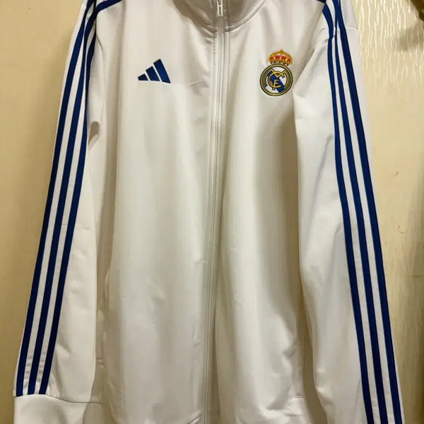 [BUNJANG] Real Madrid Track Top (White/Blue) 2XL / 레알 트랙답 흰파 판매 합니다