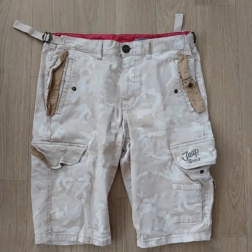 [BUNJANG] Jeep Spirit Camo Cargo Shorts Cotton Spandex Multi-Pocket / xxx 지프 스피릿 카모 반바지 카고바지 멀티포켓 면스판 29~32