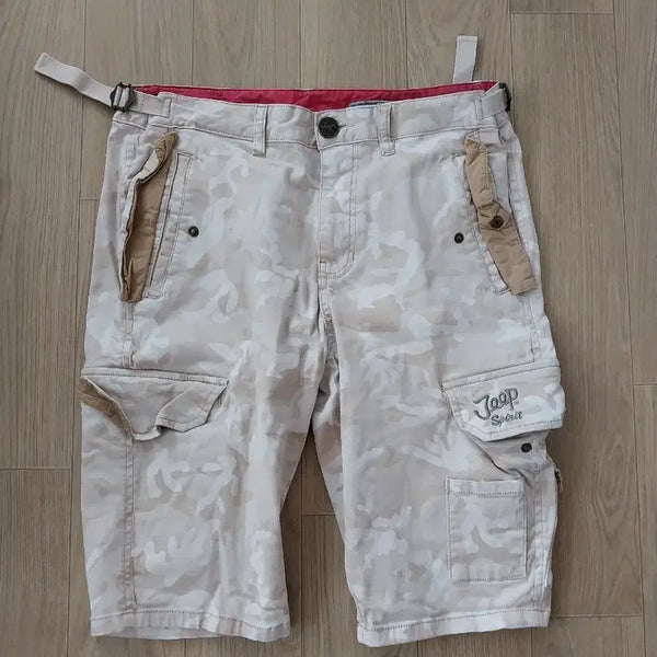 [BUNJANG] Jeep Spirit Camo Cargo Shorts Cotton Spandex Multi-Pocket / xxx 지프 스피릿 카모 반바지 카고바지 멀티포켓 면스판 29~32