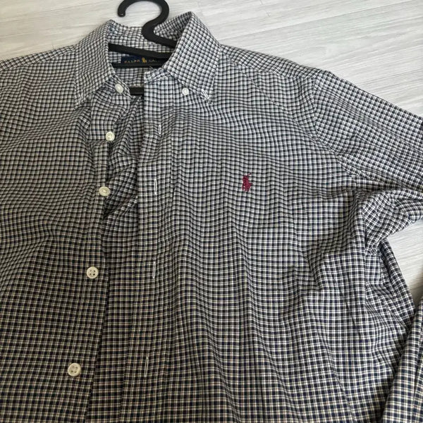 [BUNJANG] Polo Ralph Lauren Check Shirt Men's Size M / 폴로 랄프로렌 체크 남방 셔츠