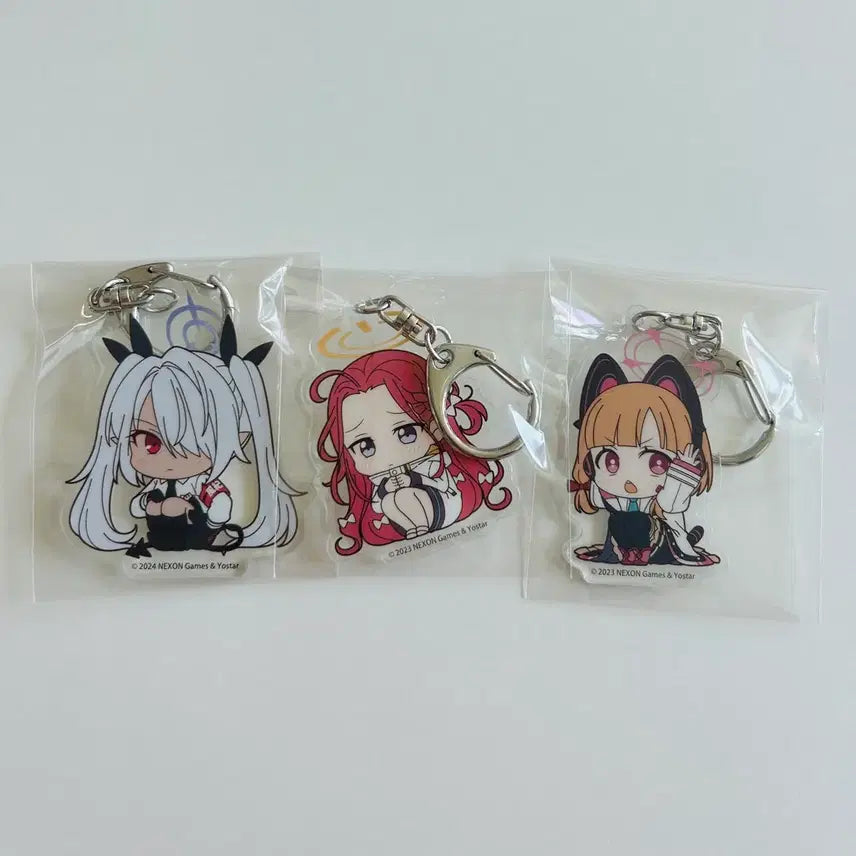 [BUNJANG] Blue Archive Iori, Yuze, Momoi Official Acrylic Keyring Bundle Set / 블루아카이브 이오리 유즈 모모이 일괄 공식 아크릴 키링