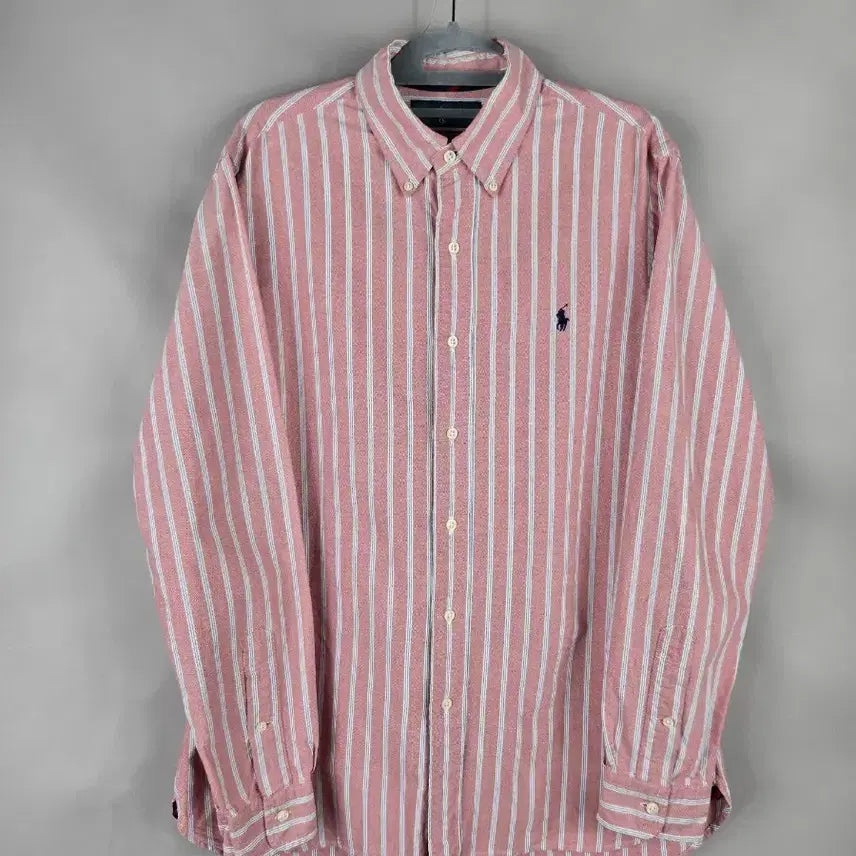 [BUNJANG] Polo Ralph Lauren Men's Custom Fit Striped Oxford Long Sleeve Shirt M / [무료배송]폴로 랄프로렌 M 남성 커스텀핏 긴팔 스트라이프 옥스퍼드 셔츠
