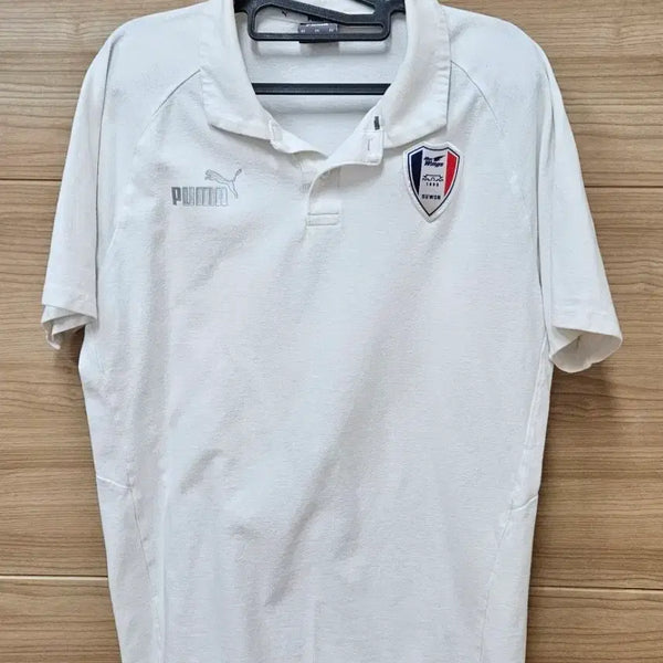 [BUNJANG] Suwon Bluewings Puma Collar T-Shirt (Size M) / 수원삼성 푸마 카라티