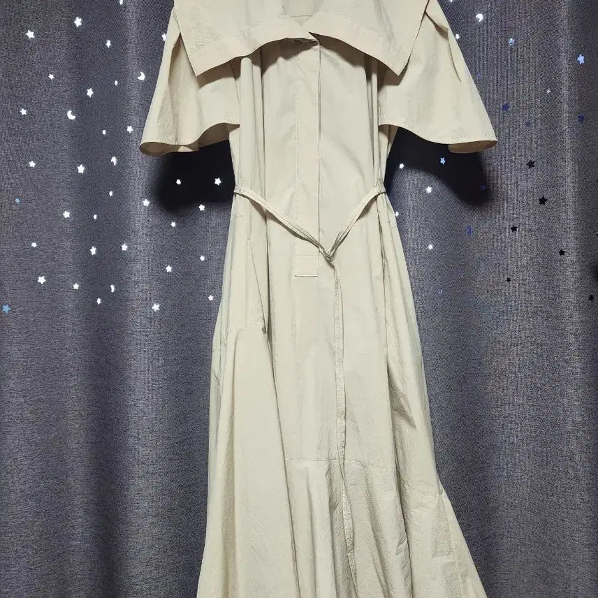 [BUNJANG] System Wide Collar Unbalance Long Dress Beige / 미사용//한섬 시스템  와이드카라 언블런스 롱원피스-66추천