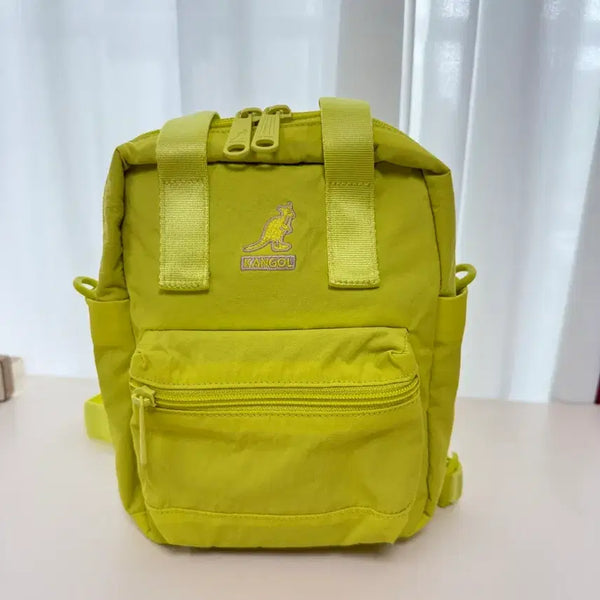 [BUNJANG] Kangol Mini Backpack Crossbody Bag (Lime) / 미착용) 캉골 미니백팩 크로스백