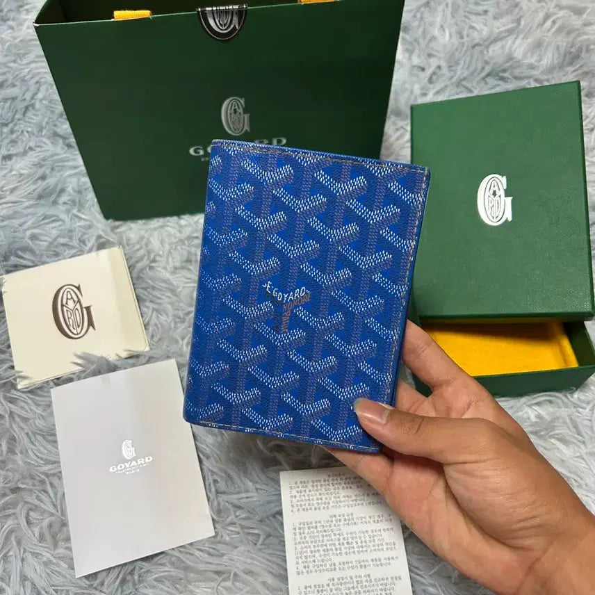 [BUNJANG] Goyard Passport Wallet Special Blue / 고야드 여권장지갑 스페셜 블루