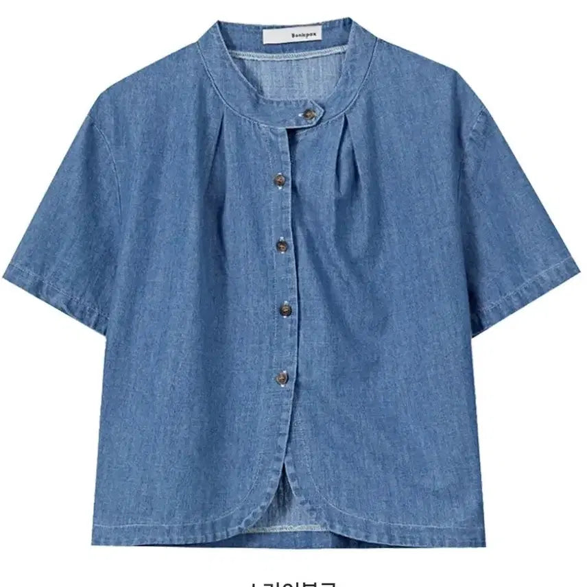[BUNJANG] Bonispax Denim Blouse (Sky Blue) / Bonispax데님블라우스 (스카이블루)free
