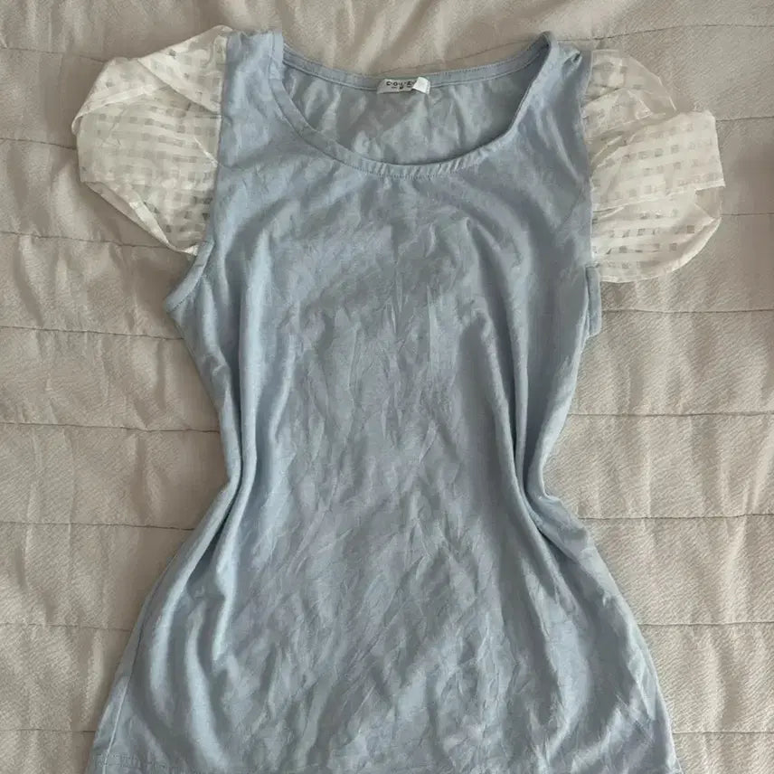 [BUNJANG] Vintage Kkolsa Hime Gyaru Puff Short Sleeve Top / 일본 빈티지 콜자 히메 갸루 퍼프 반팔 stc 일브
