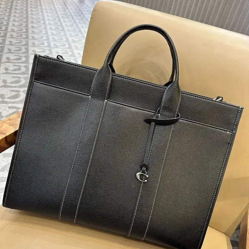 [BUNJANG] COACH BUSINESS Pebble Grain Leather Briefcase / 코치비즈니스 서류 가방