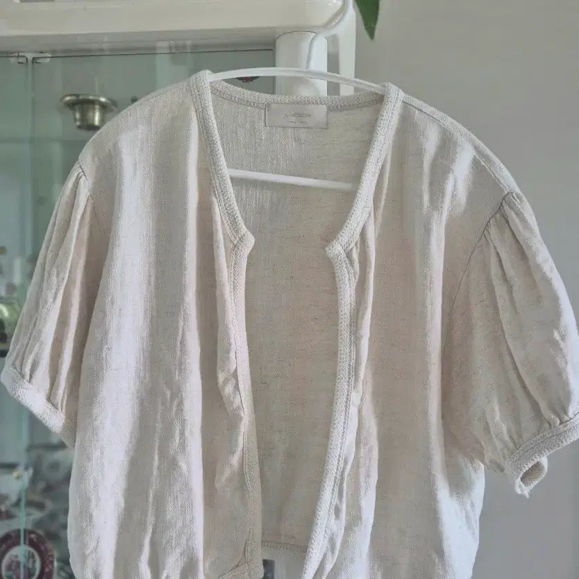 [BUNJANG] Linen Bolero Cardigan (Free Size) / 린넨 볼레로 가디건 free