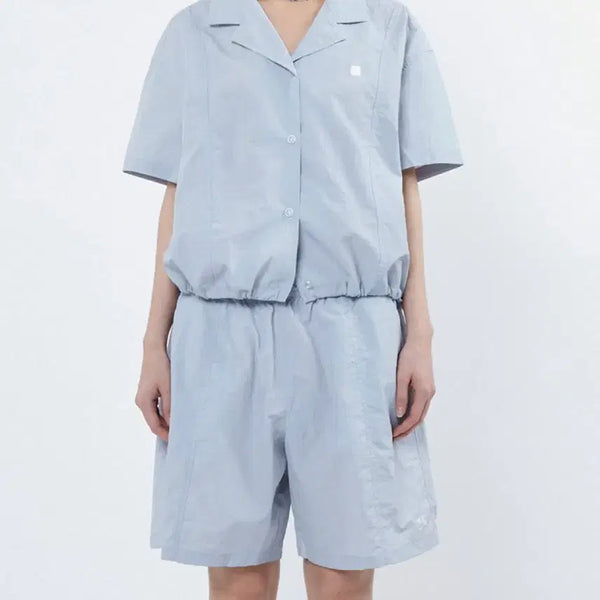 [BUNJANG] Code Graphy Summer Short Sleeve Shorts Set Sky Blue M / 코드그라피 여름 반팔 반바지 셋업 스카이블루 M