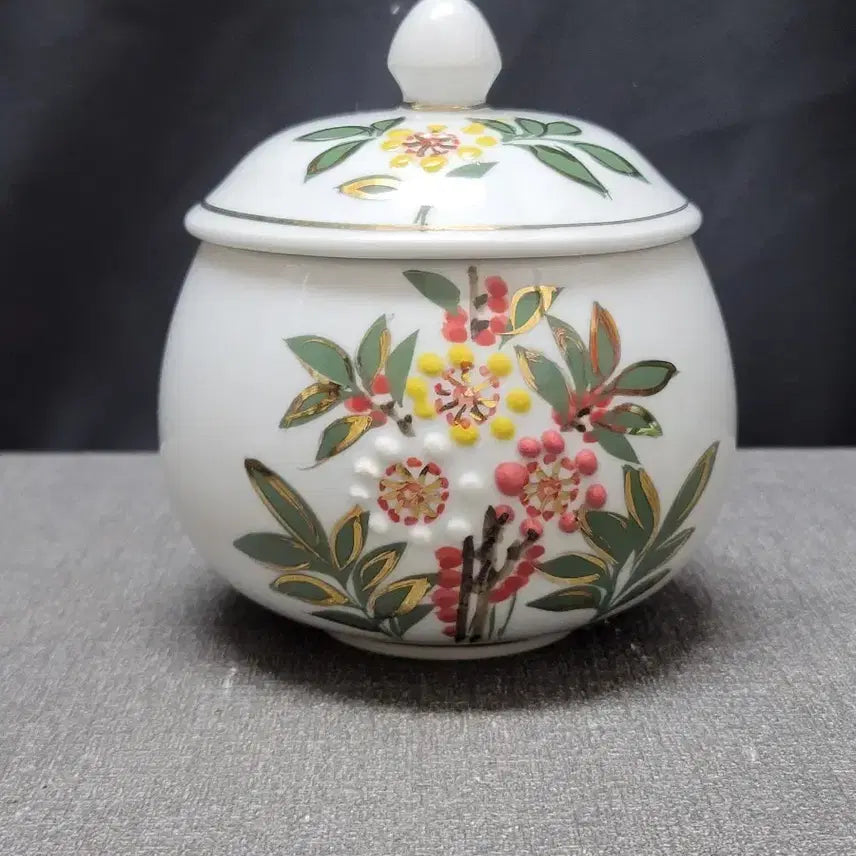 [BUNJANG] White Porcelain Celadon Flower Box / 백자 화문합 도자기