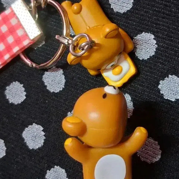 [BUNJANG] Rilakkuma Lying Down Set - Classic Strap, Egg Toast Keyring, Figure / 누워있는 리락쿠마 세트 :) 고전 스트랩 계란 토스트 키링 피규어