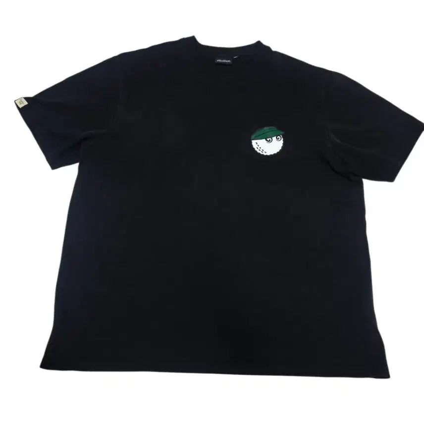 [BUNJANG] Malbon Signature Green Bucket Logo Black T-Shirt XXL / 말본 시그니처 그린 버킷 로고 블랙 반팔티 XXL 오버핏