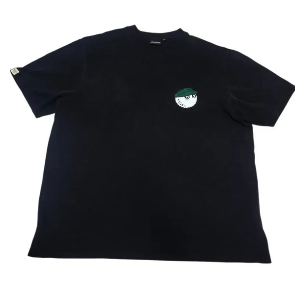 [BUNJANG] Malbon Signature Green Bucket Logo Black T-Shirt XXL / 말본 시그니처 그린 버킷 로고 블랙 반팔티 XXL 오버핏