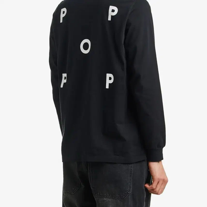 [BUNJANG] Pop Trading Company Black Long Sleeve T-Shirt (M) / 팝트레이딩 롱슬리브