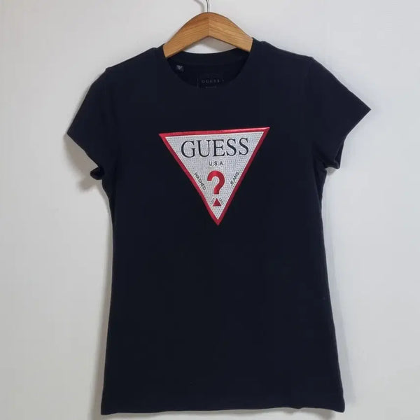 [BUNJANG] Guess Black Big Logo Short Sleeve T-Shirt / XS ) GUESS 게스 블랙 빅로고 반팔티