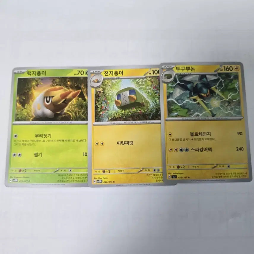[BUNJANG] Pokemon Card - Armored Creature, Voltorb, Froslass / 포켓몬카드 턱지충이,전지충이,투구뿌논