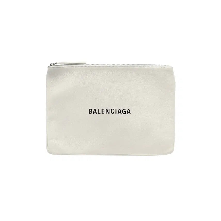 [BUNJANG] Balenciaga Everyday Logo Clutch White / 발렌시아가 에브리데이 클러치