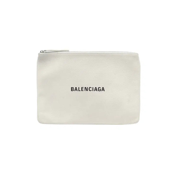 [BUNJANG] Balenciaga Everyday Logo Clutch White / 발렌시아가 에브리데이 클러치