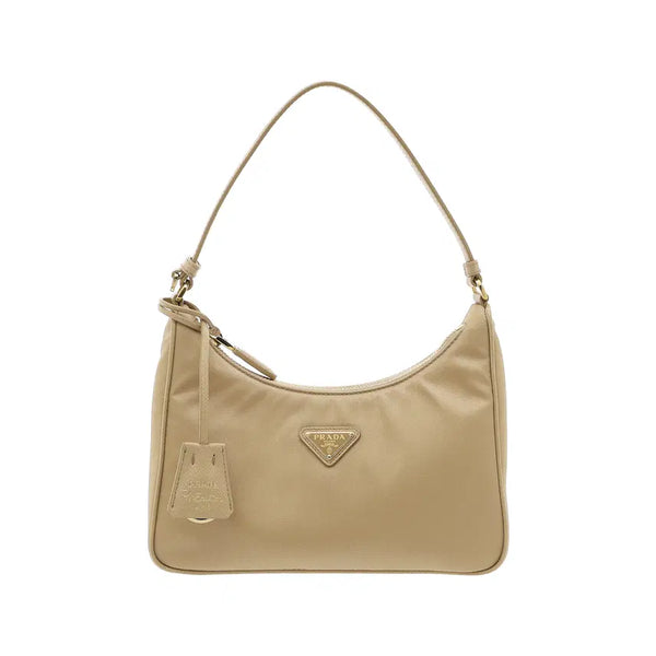 [BUNJANG] Prada Re-Edition 2005 Saffiano & Re-Nylon Hobo Bag Beige / 프라다 리에디션 2005 사피아노 & 리나일론 호보백