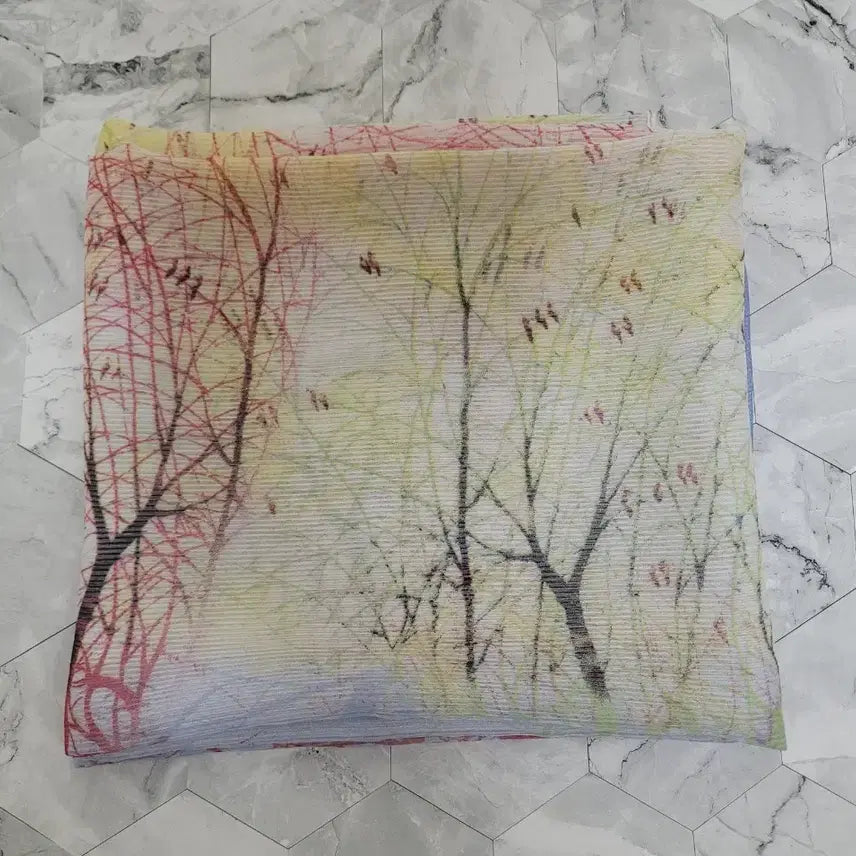 [BUNJANG] Wood Pattern Scarf / 봄 느낌 나무 패턴 스카프