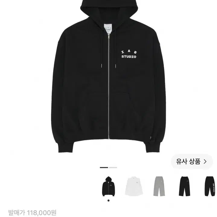 [BUNJANG] IAB Studio Black Zip-Up Hoodie M / 26SS IAB STUDIO 후드집업 블랙 [M] / 아이앱 스튜디오