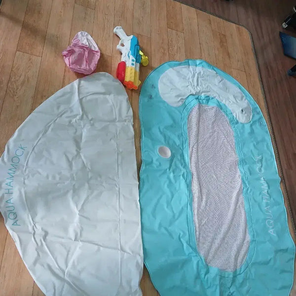 [BUNJANG] Inflatable Hammock Float Set with Water Gun and Beach Ball / 튜브 해먹세트