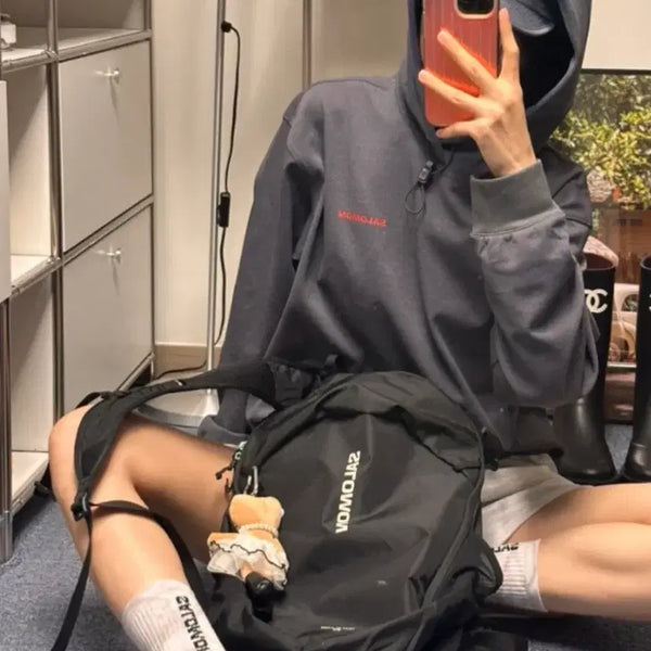 [BUNJANG] Salomon Primary Unisex Hoodie (Charcoal, M) / [미 시착 새 상품] 살로몬 프라이머리 남녀공용 후디 m