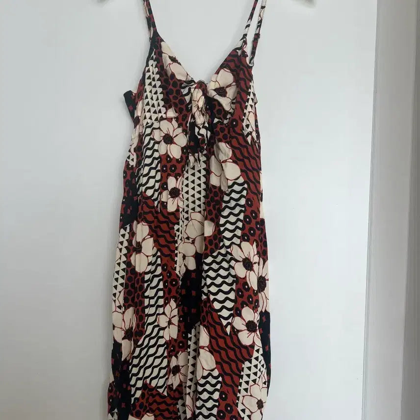 [BUNJANG] Leopard Floral Print Mini Dress / 레오파드 호피 플로럴 원피스 택없는 새상품