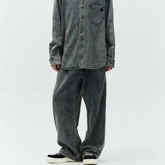 [BUNJANG] Ziozia Semblance Oversized Denim Shirt Size 95 / 지오송지오 셈블런스 오버핏 데님 셔츠 95