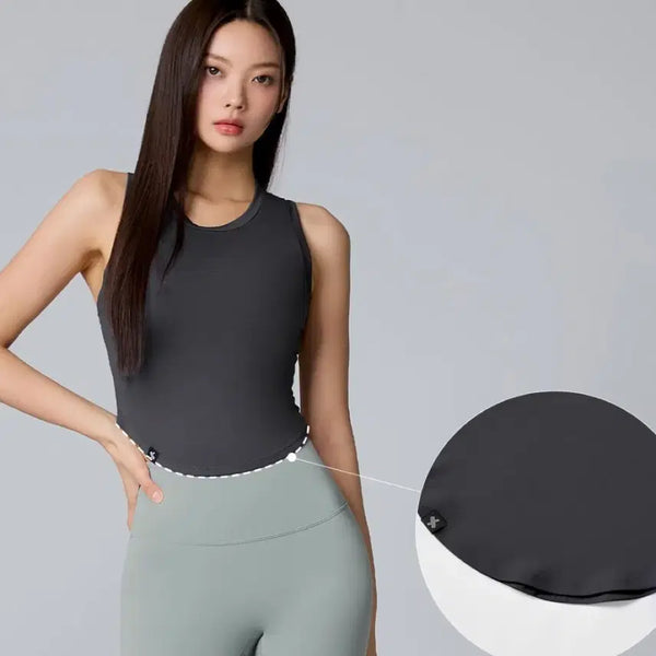 [BUNJANG] Xexymix Jella Light Round Sleeveless Top Charcoal / 젝시믹스 젤라라이트 라운드 슬리브리스
