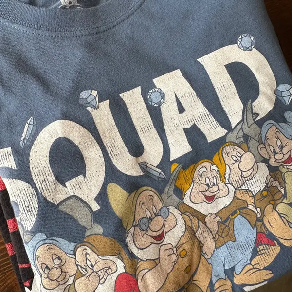 [BUNJANG] Disney Graphic T-Shirt White / Disney SQUAD GOALS tee