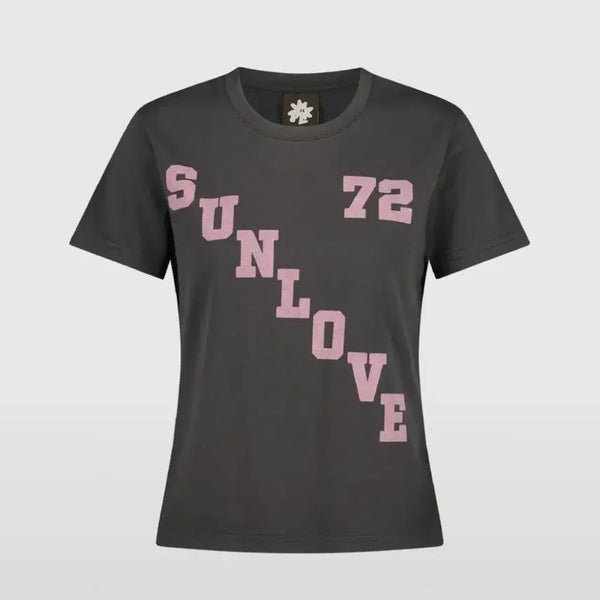 [BUNJANG] Sunlove W T-shirt Charcoal / Sunlove 썬러브 W 티셔츠 반팔 차콜