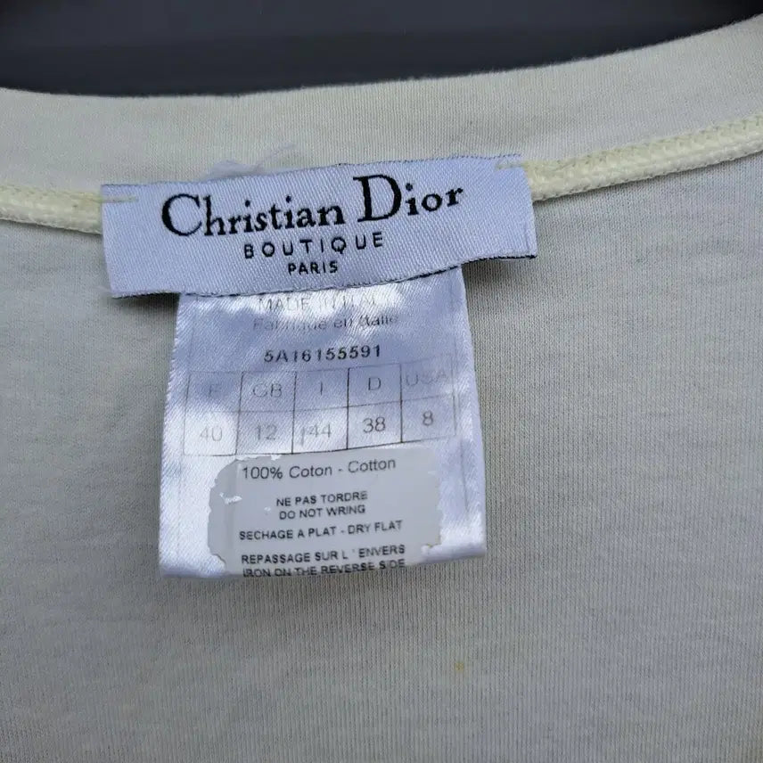 [BUNJANG] Christian Dior Short Sleeve T-Shirt Ivory / 크리스찬 디올 반팔티 아이보리
