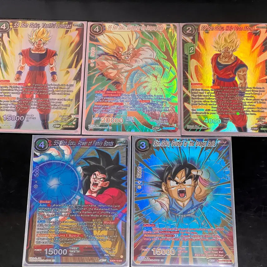 [BUNJANG] Dragon Ball Masters 7th Anniversary Son Goku Rare Card Set (5 Types) / 드래곤볼 마스터즈 7주년기념 '손오공' 레어카드 5종 모음
