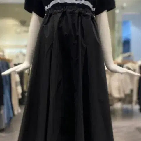 [BUNJANG] Ozscecon Knit & Crinkled Skirt Dress Set / 오즈세컨 니트 & 바스락 스커트 원피스