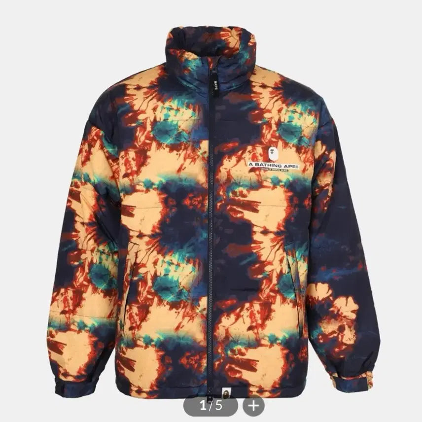 [BUNJANG] BAPE Tie-Dye Puffer Jacket L / (새상품)베이프 타이 다이 패딩 자켓 L