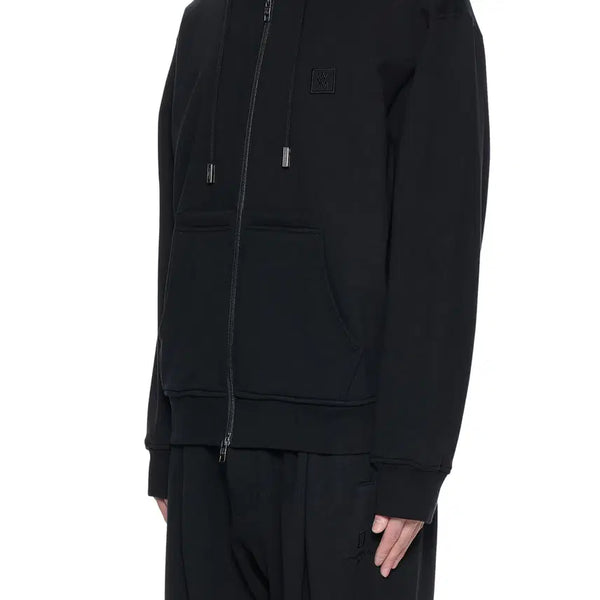 [BUNJANG] Wooyoungmi Signature Back Logo Hoodie Zip-up Black / 우영미 스테디셀러 백로고 후드 집업