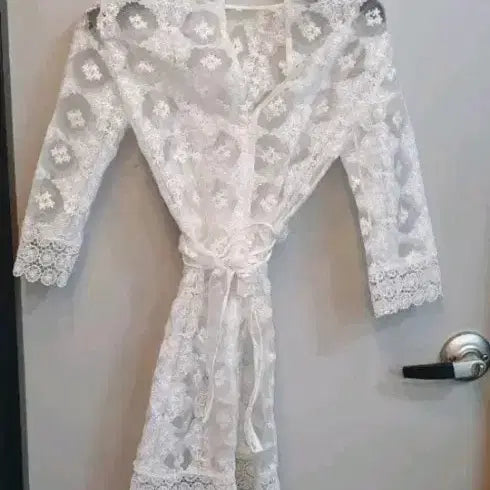 [BUNJANG] Sandro Lace See-through Blouse 38 / 산드로 레이스 시스루38