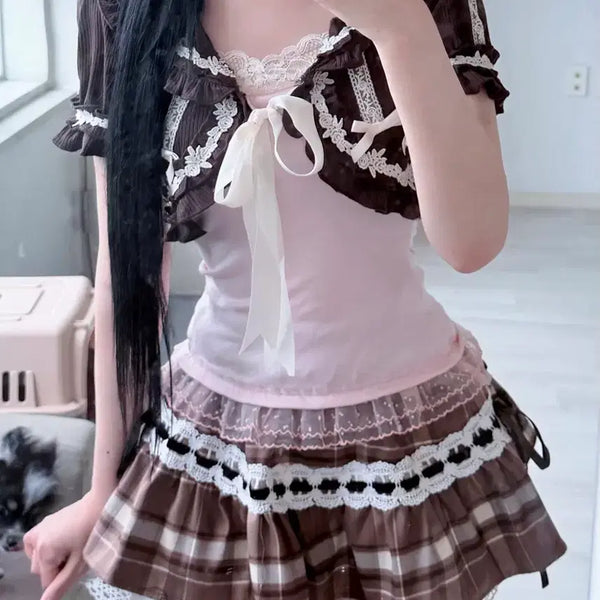 [BUNJANG] Vintage Jihre-Gye Lolita Outfit Set / 빈티지 양산형 지뢰계 서브컬쳐 로리타 의상 세트