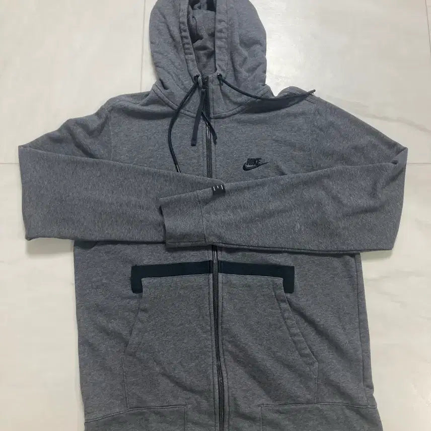 [BUNJANG] Nike Air Force 1 AF-1 Grey Hoodie Zip-Up / 나이키 에어포스1 AF-1 후드집업