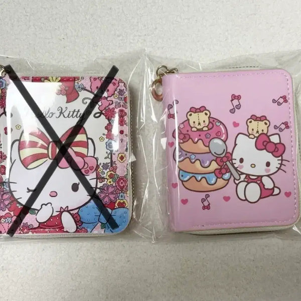 [BUNJANG] Hello Kitty Zipper Wallet Pink / [새상품] 헬로키티 지퍼 반지갑 핑크